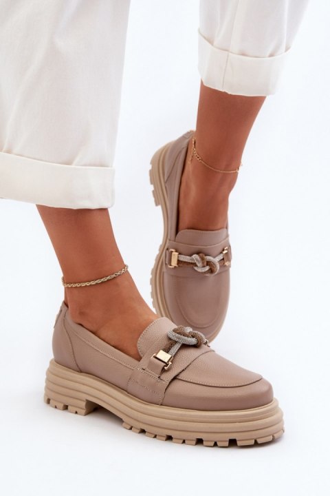 Mokasyny Model Laura Messi 2780/252 Dark Beige - Step in style Step in style Mokasyny Model Laura Messi 2780/252 Dark Beige - Step in style Step in style