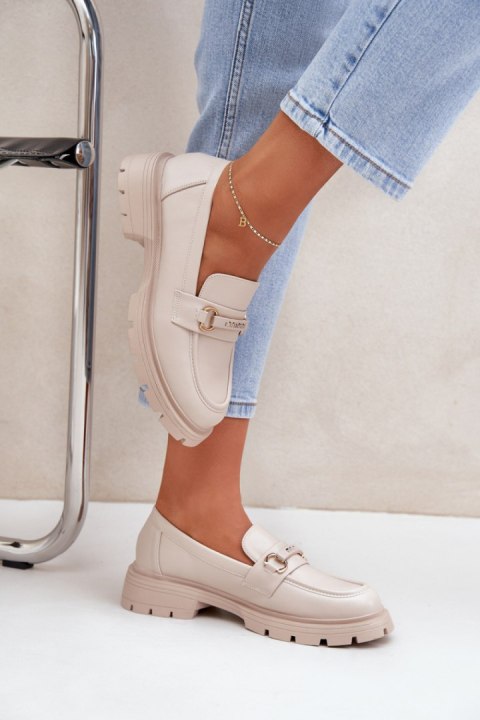 Mokasyny Model Savethira CM06P Beige - Step in style Step in style Mokasyny Model Savethira CM06P Beige - Step in style Step in style