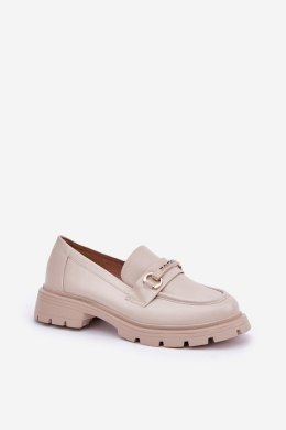 Mokasyny Model Savethira CM06P Beige - Step in style Step in style