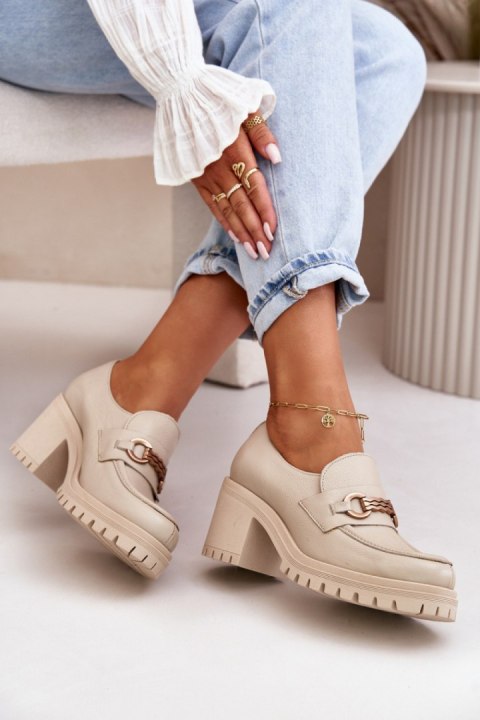 Półbuty Model Zazoo 20175 Light Beige - Step in style Step in style Półbuty Model Zazoo 20175 Light Beige - Step in style Step in style
