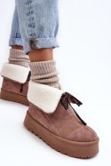 Śniegowce Model Olimuka VL212P Beige - Step in style Step in style Śniegowce Model Olimuka VL212P Beige - Step in style Step in style