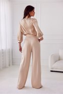 Spodnie Damskie Model Elsa BEZ SPD0034 Beige - Roco Fashion Roco Fashion Spodnie Damskie Model Elsa BEZ SPD0034 Beige - Roco Fashion Roco Fashion