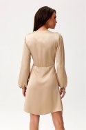 Sukienka Model Catlin BEZ SUK0476 Beige - Roco Fashion Roco Fashion Sukienka Model Catlin BEZ SUK0476 Beige - Roco Fashion Roco Fashion