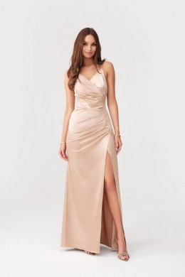 Sukienka Model Lamelia BEZ SUK0445 Beige - Roco Fashion Roco Fashion