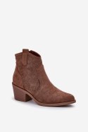 Botki Model S.Barski HY51-061 Brown - Step in style Step in style Botki Model S.Barski HY51-061 Brown - Step in style Step in style