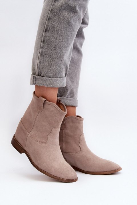 Botki Model Zazoo 2326/024 Beige Zamsz - Step in style Step in style Botki Model Zazoo 2326/024 Beige Zamsz - Step in style Step in style