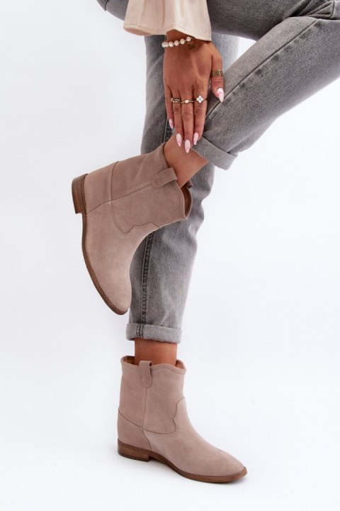Botki Model Zazoo 2326/024 Beige Zamsz - Step in style Step in style Botki Model Zazoo 2326/024 Beige Zamsz - Step in style Step in style