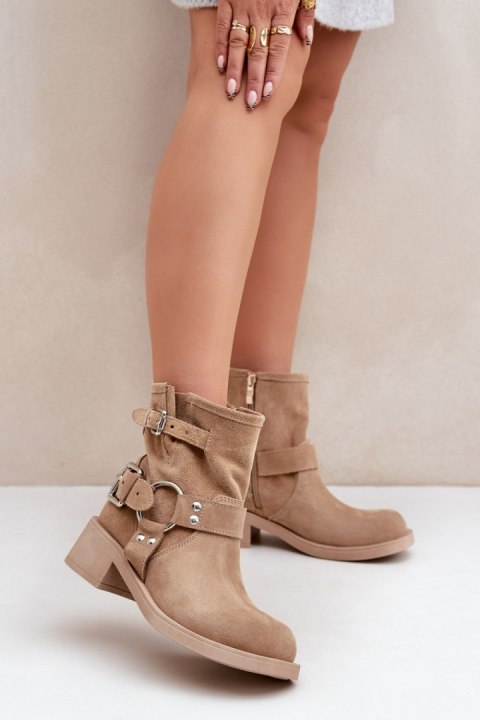Botki Modeli Zazoo 3644 Beige - Step in style Step in style Botki Modeli Zazoo 3644 Beige - Step in style Step in style