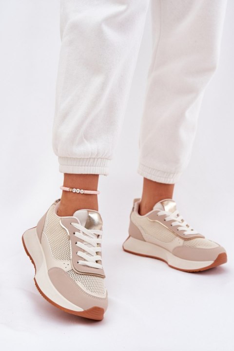 Buty Sportowe Model Poova 8960 Beige - Step in style Step in style Buty Sportowe Model Poova 8960 Beige - Step in style Step in style