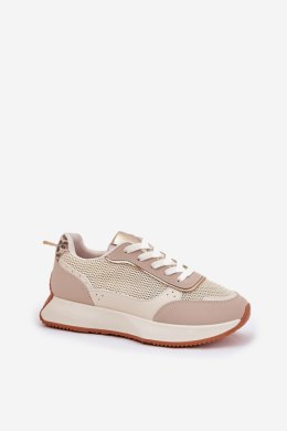 Buty Sportowe Model Poova 8960 Beige - Step in style Step in style