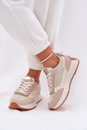 Buty Sportowe Model Poova 8960 Beige - Step in style Step in style Buty Sportowe Model Poova 8960 Beige - Step in style Step in style
