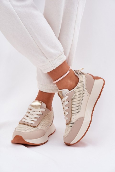 Buty Sportowe Model Poova 8960 Beige - Step in style Step in style Buty Sportowe Model Poova 8960 Beige - Step in style Step in style