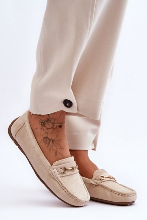 Mokasyny Model Corinell FT247 Beige - Step in style Step in style Mokasyny Model Corinell FT247 Beige - Step in style Step in style