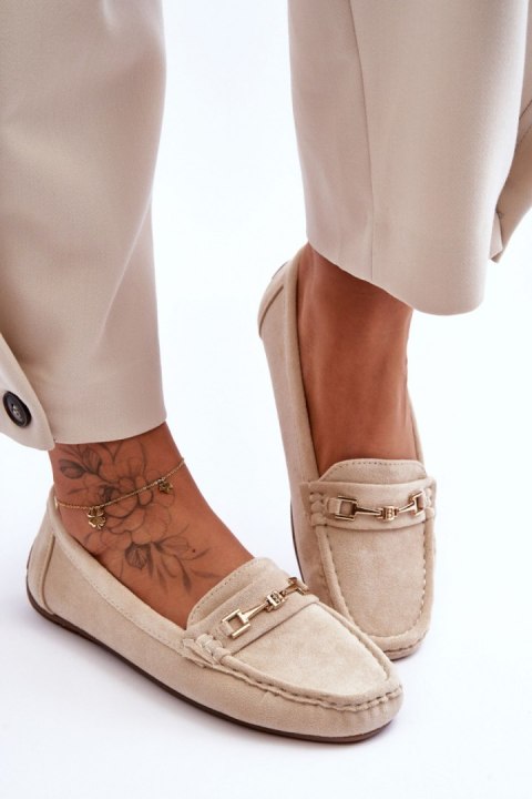 Mokasyny Model Corinell FT247 Beige - Step in style Step in style Mokasyny Model Corinell FT247 Beige - Step in style Step in style