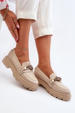 Mokasyny Model Laura Messi 2780 Beige - Step in style Step in style