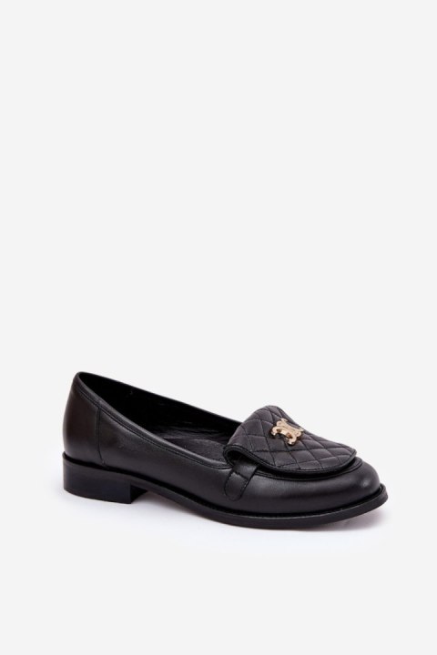 Mokasyny Model Laura Messi 2927 Black - Step in style Step in style Mokasyny Model Laura Messi 2927 Black - Step in style Step in style