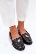 Mokasyny Model Laura Messi 2927 Black - Step in style Step in style Mokasyny Model Laura Messi 2927 Black - Step in style Step in style