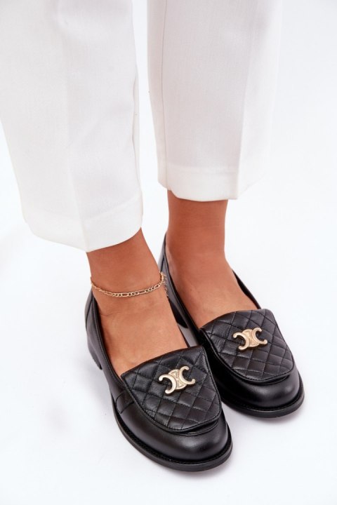Mokasyny Model Laura Messi 2927 Black - Step in style Step in style Mokasyny Model Laura Messi 2927 Black - Step in style Step in style