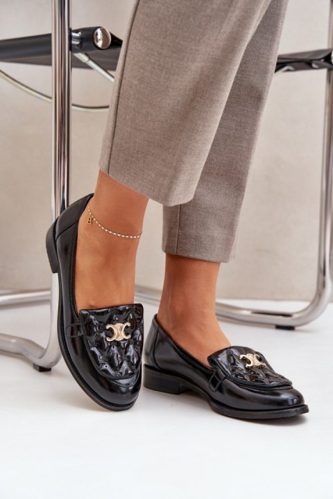 Mokasyny Model Laura Messi 2927 Black - Step in style Step in style Mokasyny Model Laura Messi 2927 Black - Step in style Step in style