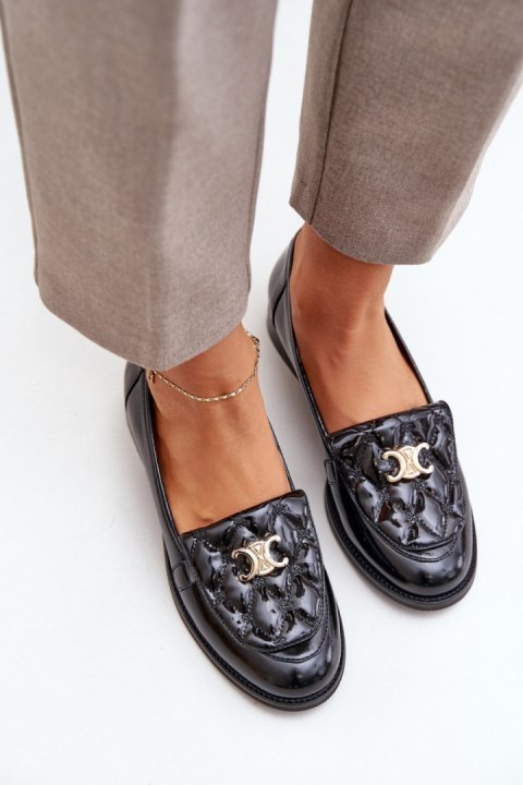 Mokasyny Model Laura Messi 2927 Black - Step in style Step in style Mokasyny Model Laura Messi 2927 Black - Step in style Step in style