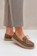 Mokasyny Model Timannie MD1046-9 Dark Green - Step in style Step in style Mokasyny Model Timannie MD1046-9 Dark Green - Step in style Step in style