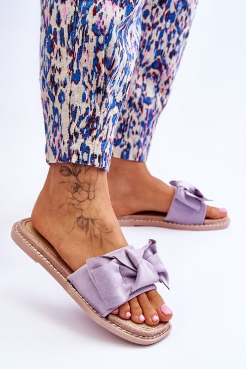 Sandał Klapki Model Ambra LS-101 Violet - Step in style Step in style Sandał Klapki Model Ambra LS-101 Violet - Step in style Step in style