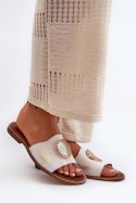 Sandał Klapki Model Zazoo 2938 Gold - Step in style Step in style Sandał Klapki Model Zazoo 2938 Gold - Step in style Step in style