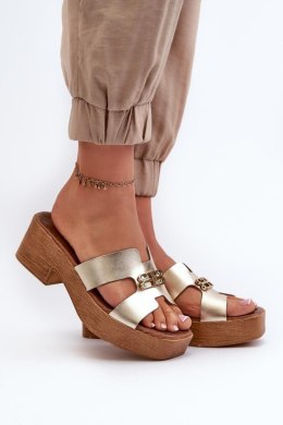Sandał Klapki Model Zazoo 40412 Gold - Step in style Step in style