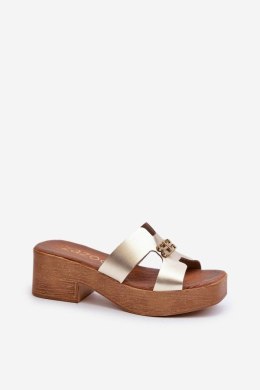 Sandał Klapki Model Zazoo 40412 Gold - Step in style Step in style