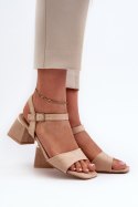 Sandały Model Leisha LT33-10 Beige - Step in style Step in style Sandały Model Leisha LT33-10 Beige - Step in style Step in style