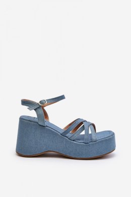 Sandały Model Oporia FF-20 Blue - Step in style Step in style
