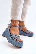 Sandały Model Oporia FF-20 Blue - Step in style Step in style Sandały Model Oporia FF-20 Blue - Step in style Step in style