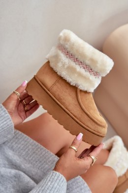 Śniegowce Model Deepanti 20201-4B Camel - Step in style Step in style