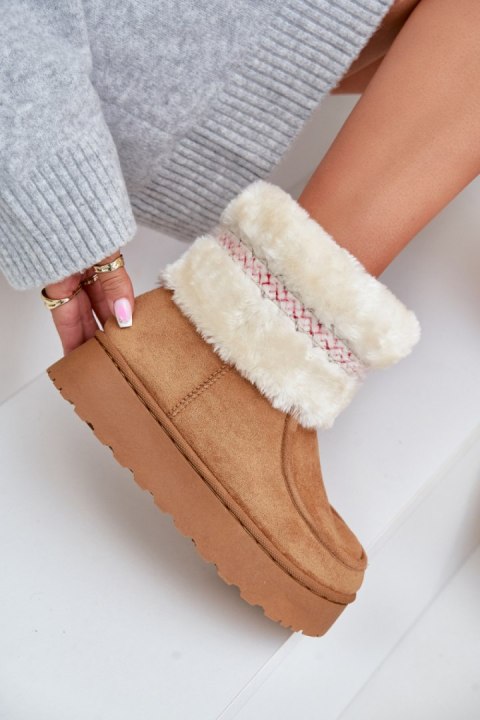 Śniegowce Model Deepanti 20201-4B Camel - Step in style Step in style Śniegowce Model Deepanti 20201-4B Camel - Step in style Step in style
