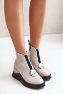 Botki Model DA MR880-136 Light Grey - Step in style Step in style Botki Model DA MR880-136 Light Grey - Step in style Step in style