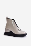 Botki Model DA MR880-136 Light Grey - Step in style Step in style Botki Model DA MR880-136 Light Grey - Step in style Step in style