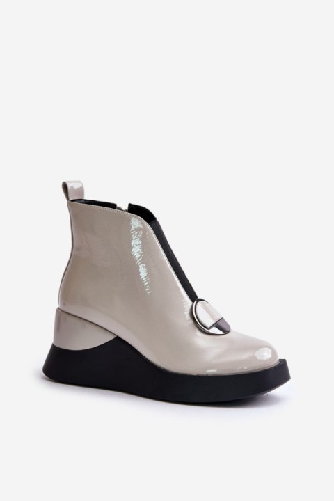 Botki Model DA MR880-136 Light Grey - Step in style Step in style Botki Model DA MR880-136 Light Grey - Step in style Step in style