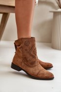 Botki Model Irinette MAM65-106 Brown - Step in style Step in style Botki Model Irinette MAM65-106 Brown - Step in style Step in style
