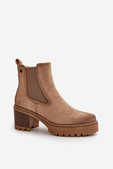 Botki Model Irissinae KE217 Beige - Step in style Step in style Botki Model Irissinae KE217 Beige - Step in style Step in style