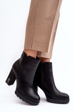 Botki Model Rasoda WZ688-8 Black - Step in style Step in style
