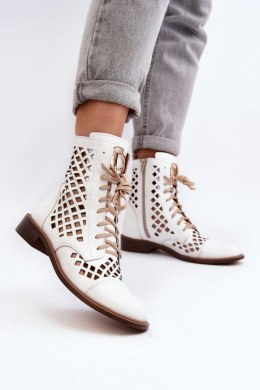 Botki Model Zazoo 2695/003 White - Step in style Step in style