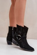 Botki Model Zazoo 3444/2 Black Zamsz - Step in style Step in style Botki Model Zazoo 3444/2 Black Zamsz - Step in style Step in style