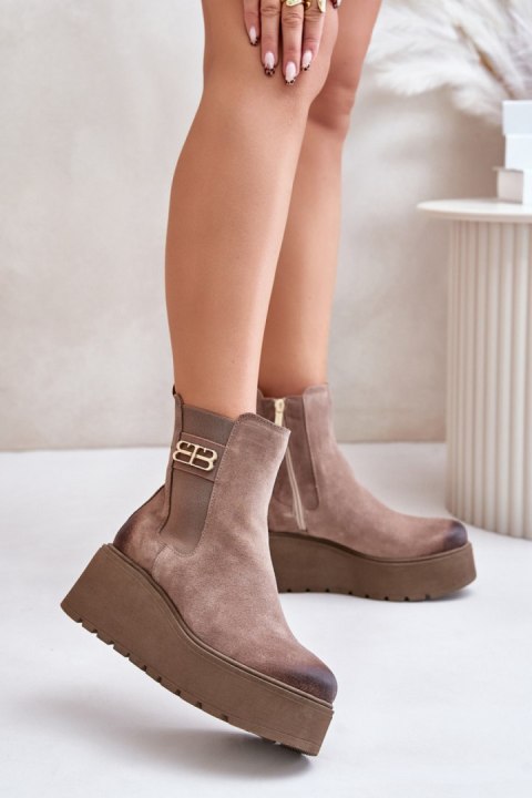Botki Model Zazoo 60498 Beige - Step in style Step in style Botki Model Zazoo 60498 Beige - Step in style Step in style