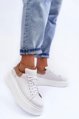 Buty Sportowe Model Lemar 10150 White/Capppuccino - Step in style Step in style