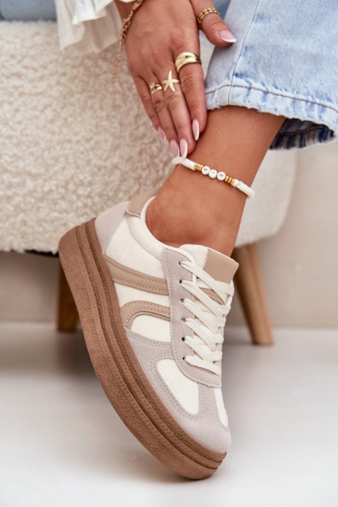 Buty Sportowe Model Lesida 8912 Dark Beige - Step in style Step in style Buty Sportowe Model Lesida 8912 Dark Beige - Step in style Step in style
