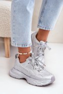 Buty Sportowe Model Porrot YY-102 Silver - Step in style Step in style Buty Sportowe Model Porrot YY-102 Silver - Step in style Step in style
