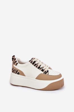 Buty Sportowe Model Tamorniel PL359 Zebra Beige - Step in style Step in style