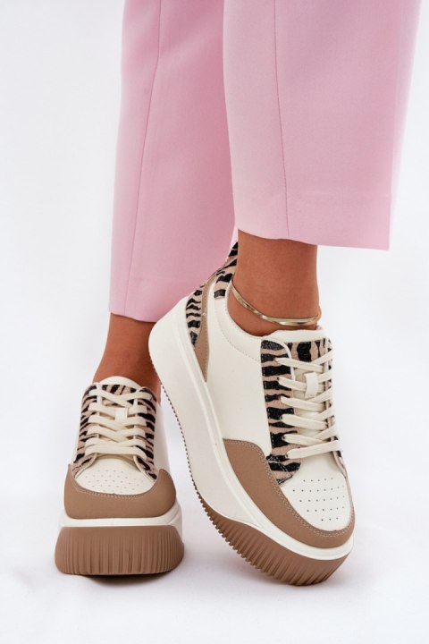 Buty Sportowe Model Tamorniel PL359 Zebra Beige - Step in style Step in style Buty Sportowe Model Tamorniel PL359 Zebra Beige - Step in style Step in style