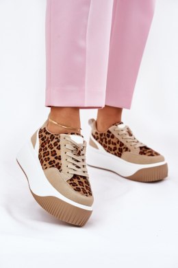 Buty Sportowe Model Tamorniel PL359 panterka Beige - Step in style Step in style