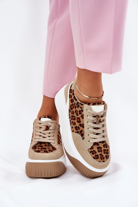 Buty Sportowe Model Tamorniel PL359 panterka Beige - Step in style Step in style Buty Sportowe Model Tamorniel PL359 panterka Beige - Step in style Step in style